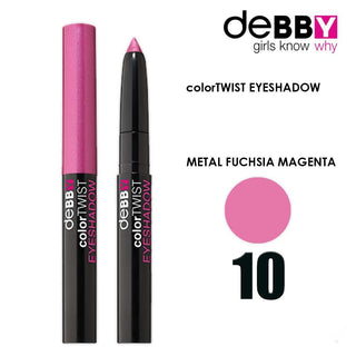 Debby Color Twist Eyeshadow Stick '10 Metal Fuchsia Magenta 