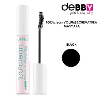 Debby 100%Clean Mascara Vol&Cur Black 