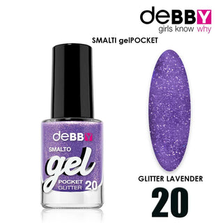 Debby Gel Polish Pocket 20 Lavender Glitter 
