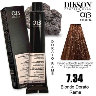 Dikson Argabeta 染发膏 100 毫升 7.34 金铜金色 