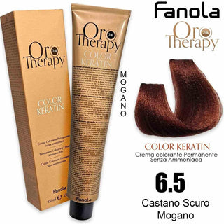 Fanola Oro Therapy Color Cheratina 6.5 100 ml — Tinta capelli