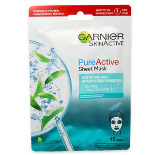 Garnier Skin Active Тканевая маска для лица Pure Mattifying с чайным деревом 