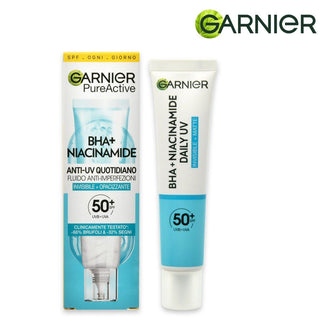 Garnier פיור אקטיב אנטי UV יומי ניאצינמיד נוזל אנטי פגמים 40 מ"ל 
