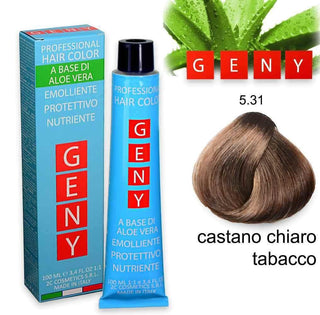 Geny Professional Värjäys 100 ml Vaalea Tupakanruskea Kastanja 5.31 