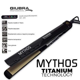 Giubra Piastra Professionale Mythos Nero — Piastra capelli
