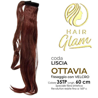 Hair glam Coda Ottavia Velcro Fibra Revolution 60 cm 35Tp — Extension capelli