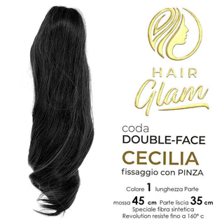 Hair Glam Coda Cecilia Double-Face Fibra 1 Revolution — Extension capelli