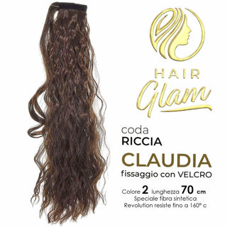 Hair Glam Coda Claudia Riccia Fibra Revolution 2 70 cm — Extension capelli