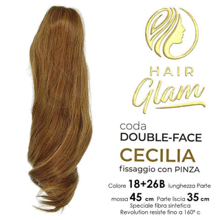 Hair Glam Coda Cecilia Double-Face Fibra 18+26B Revolution — Extension capelli
