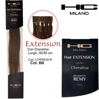 Hc Milano Extension Cheratina Remy 50/55 cm 20 Pezzi Beige — Extension capelli