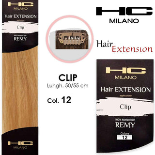 Hc Milano Extension 3 Clip Remy Col.12 Largh.14-16Cm Lungh.50Cm — Extension capelli