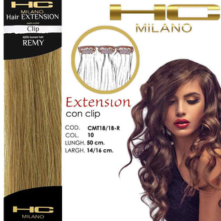 Hc Milano Extension 3 Clip Remy Largh.14-16Cm Længde.50Cm Farve.10 Blond 7.0 