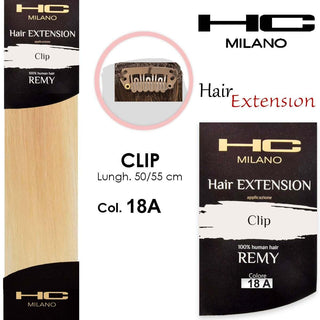 Hc Milano Extension 3 Clip Remy 18A Biondo Chiaro 8 Largh.14-16Cm Lungh.50Cm — Extension capelli