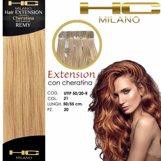 Hc Milano Remy-Keratin-Extension 50/55 cm 20 Stück Farbton 21 Sehr Helles Leuchtendes Blond 9,32 