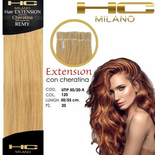 Hc Milano Extension Cheratina Remy 50/55 cm Col.120 20 pezzi — Extension capelli