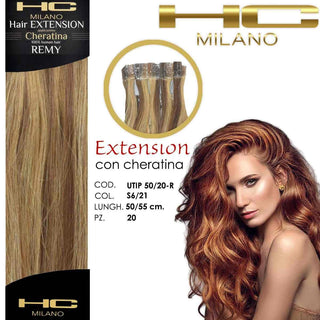 Hc milano Extension Cheratina Remy 50-55 cm 20 pezzi 6/21 — Extension capelli