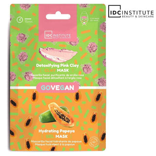 Mascarilla Duo Esencial Para El Cuidado De La Piel Idc, Arcilla Rosa Y Papaya 