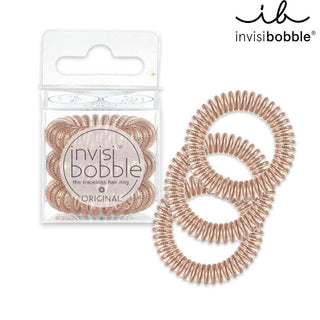 Invisibobble Originale Bronzo e Perline 3 pezzi — Elastico per capelli