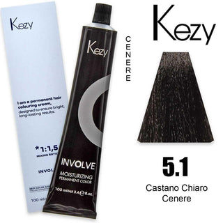 Kezy Involve Color 5.1 Castano Chiaro Cenere 100 ml — Colore Capelli