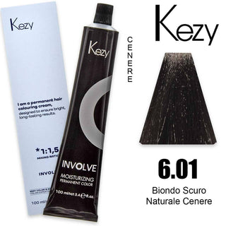 Kezy Involve Color 100ml Biondo Scuro Naturale Cenere 6.01 — Colorante per capelli
