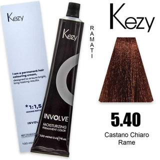 Kezy Involve Color 100ml Castano Chiaro Rame 5.40 — Colorante per capelli