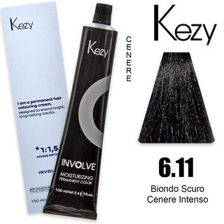 Kezy Involve Color 100ml Biondo Scuro Cenere Intenso 6.11 — Colorante per capelli
