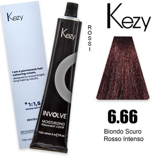 Kezy Involve Color Biondo Scuro Rosso Intenso 6.66 100 ml — Colorante per capelli