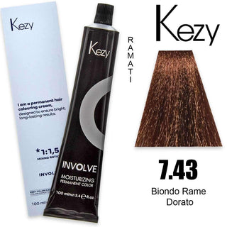 Kezy לערבב צבע 100 מ"ל בלונד נחושת זהוב 7.43 