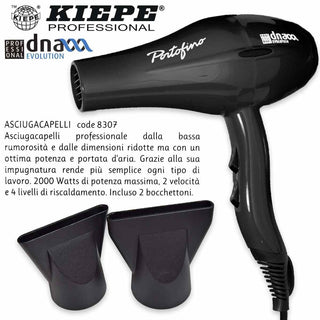 Kiepe מייבש שיער פורטופינו שחור 