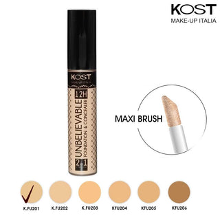 Base de maquillaje Increíble de 12 Horas, Kost Make Up 201 