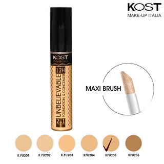 Base de maquillaje Incredibile de 12 horas, Kost Make Up 205 