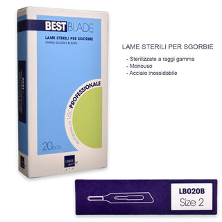 Labor Bestblade Lame Sterili per Sgorbie Mis. 2 20 pezzi — Strumenti Unghie