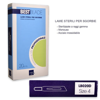 Labor Bestblade Mis. 4 20 pezzi — Lame Sterili per Sgorbie