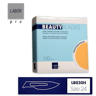 Labor Lame Bisturi Sterilizzate Beauty Blade Mis 24 100 Pezzi — Bisturi per nail art