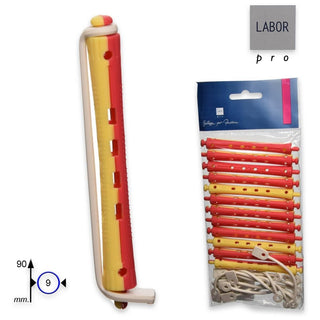 Labor Bigodino Permanente Lungo 90 x 9 mm 12 pezzi — Bigodini permanenti