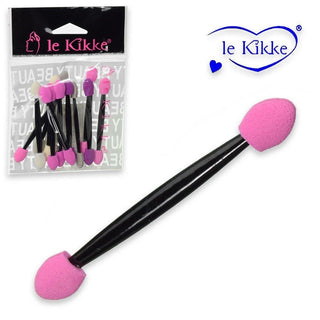 Le Kikke Set de 12 pinceles de esponja para sombra de ojos de colores 