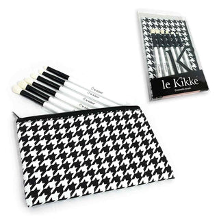 Trousse Kikke Pied De Poule Avec 6 Stylos 