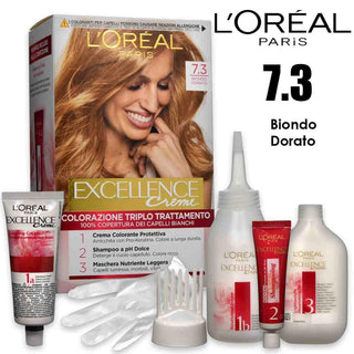 L'Oreal Coloración Triple Tratamiento Excellence N 7,3 