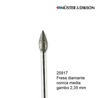 Muster מקדח יהלום קוני בינוני 