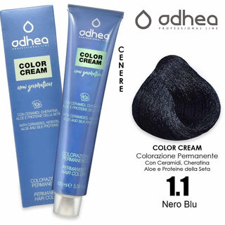 Odhea アンモニア入りクリームカラー 100ml - 1.1 ブラックブルー
