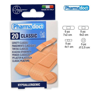 Pharmadoct Klassiske plastre 20 assorterede stykker 