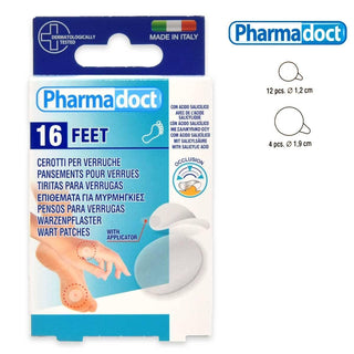 Pharmadoct Piedi Patch Verruche Protettivi E Leviganti 16 pezzi — Cerotto
