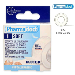 Pharmadoct Hvid Tnt-rulle 5 M X 2,5 Cm 