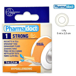 Pharmadoct Rocchetto Tela Strong 5 m x 2,5 cm — Benda medica
