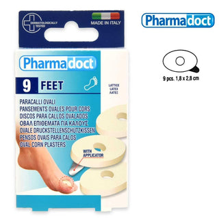 Pharmadoct Beskyttende ovale latex-plastre 9 stk 