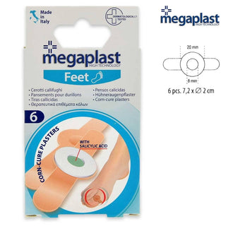 Pharmadoct Megaplast Cerotti Callifughi Disco Centrale 6 pezzi — Cerotto callifugo