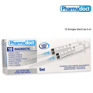 Sterilní injekční stříkačka Pharmadoct 5 ml 10 kusů 