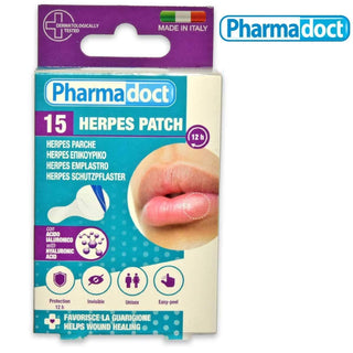 Pharmadoct Herpes Plaster 15 stykker i pose med sikkerhedslukning 