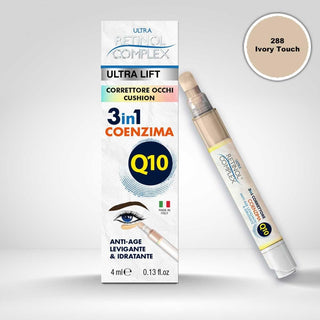 Retinol Complex Corrector de Ojos 288 Ivory Touch Cushion 3 In 1 Coenzima Q10 4Ml 