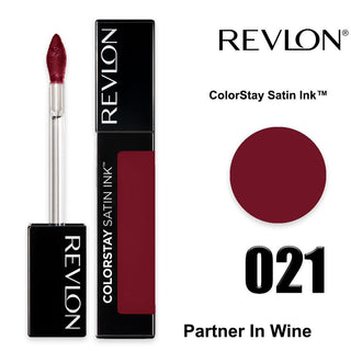 Revlon Colorsaty Satin Ink Partner In Wine 021 — Rossetto Liquido
